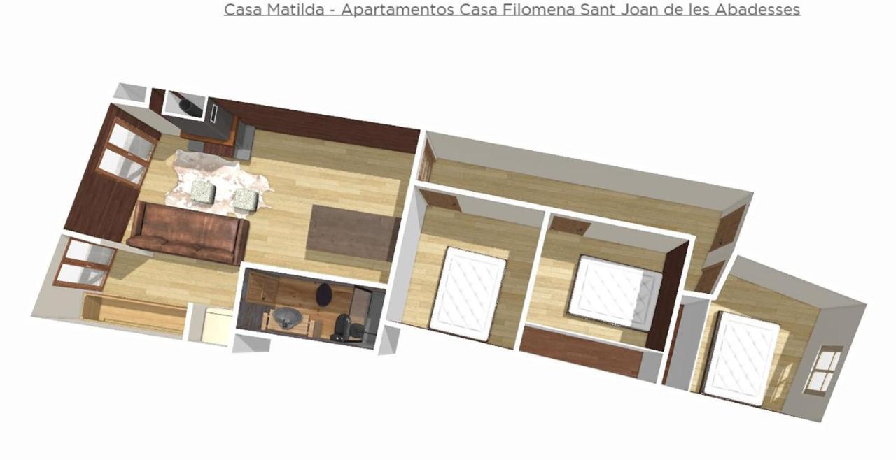 Casa Matilda - Apartamento Con Chimenea, Vistas, Rustico-Elegante En El Centro Sant Joan de les Abadesses Exterior foto